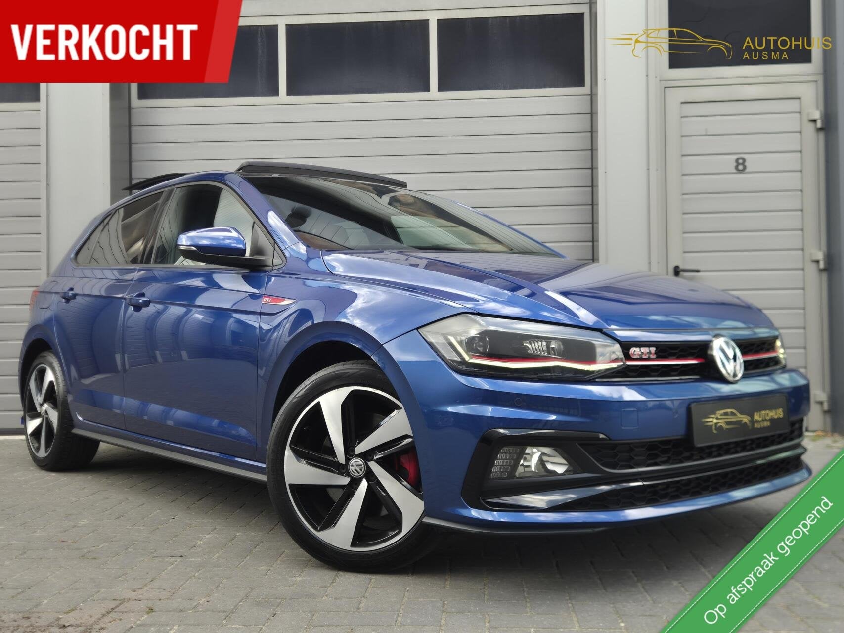 Volkswagen Polo 2.0 TSI GTI 260PK/ACC/Virtual/Pano/Led/Keyle, Auto's, Dealer onderhouden, Gebruikt, 4 cilinders, Blauw