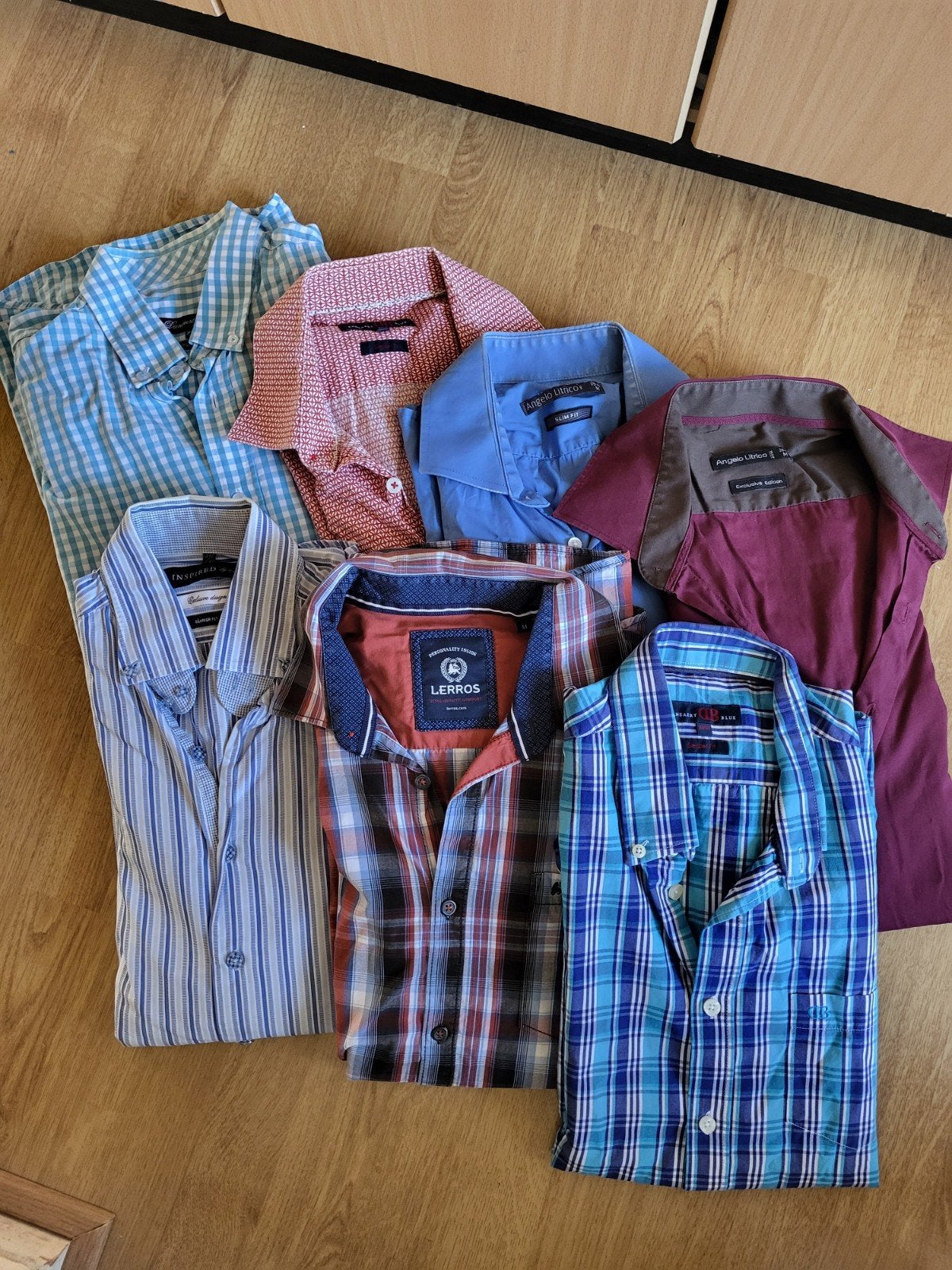 Diverse overhemden met lange mouw, Ophalen of Verzenden, Gedragen, Blauw