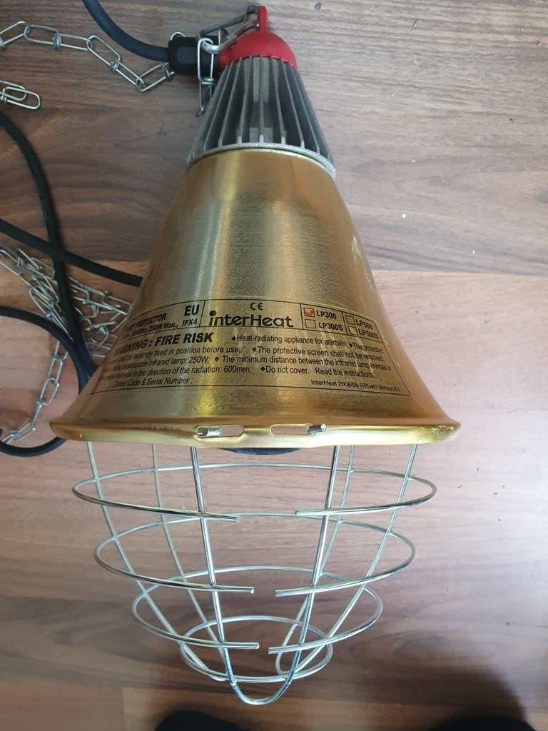 Warmtelamp met donkerstraler, Dieren en Toebehoren, Ophalen of Verzenden, Zo goed als nieuw