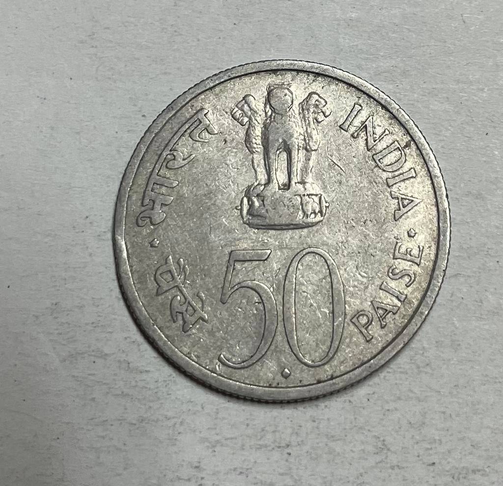 50 paise India 1889-1964, Ophalen of Verzenden, Zuid-Azië