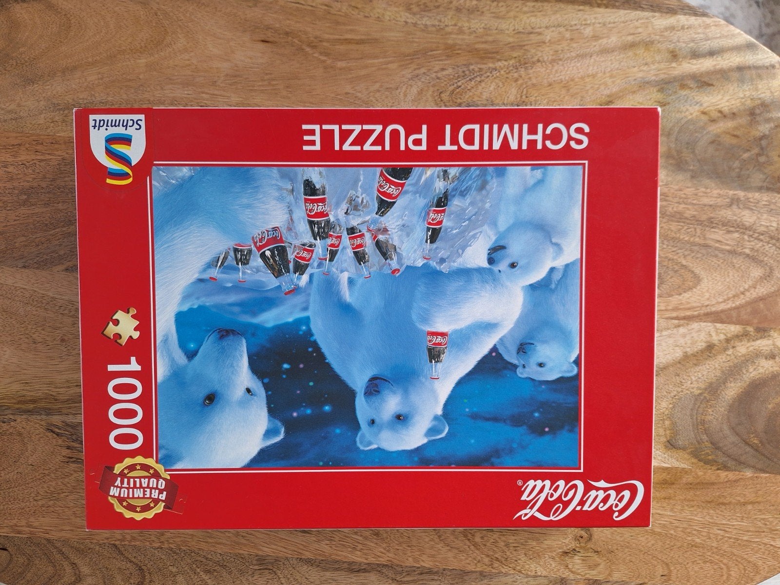 Schmidt Coca-Cola ijsberen puzzel 1000 stukjes, Ophalen of Verzenden, 500 t/m 1500 stukjes, Gebruikt, Legpuzzel