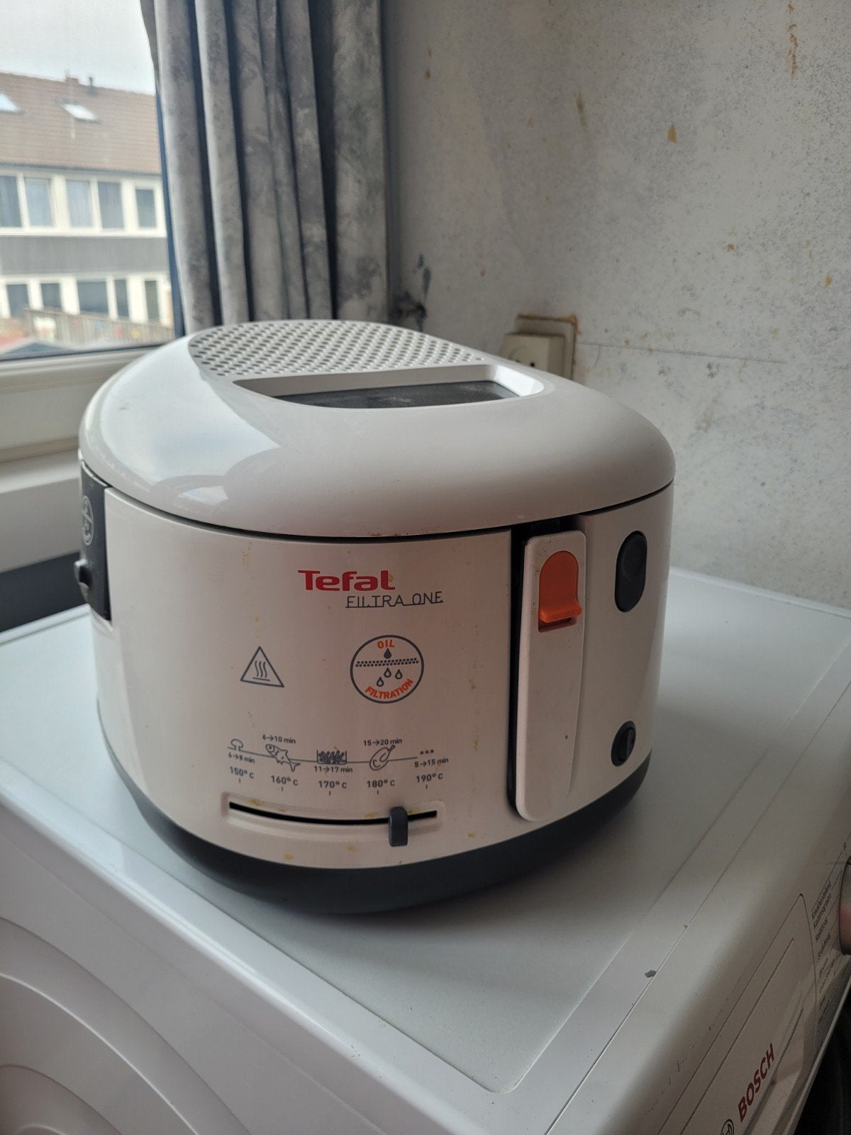 Tefal Filtra One Friteuse - Gebruikt maar functioneel, 2 tot 3 liter, Ophalen, Gebruikt, Uitneembare binnenpan