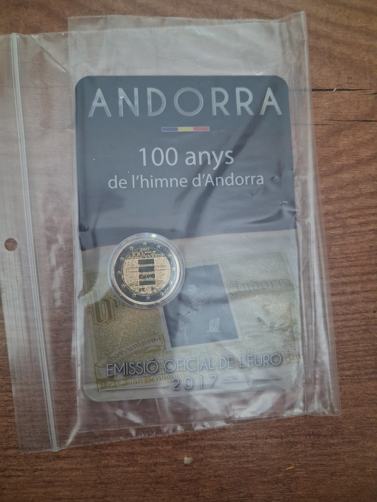Andorra 2 Euro 2017 - 100 jaar volkslied, Ophalen of Verzenden, Overige landen, 2 euro, Losse munt