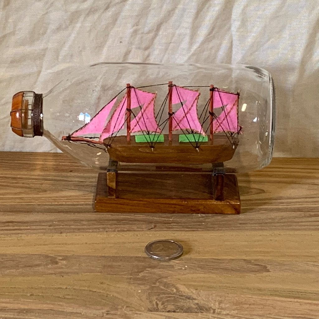 bootje in fles - handgemaakt - TTM Wonen, TTM Wonen, Meubels – (Perzische) Tapijten en Woonaccessoires, Meerkleurig, Verzenden