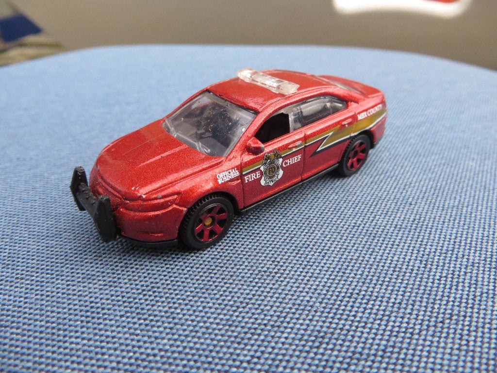 Matchbox Ford Interceptor Police rood, Ophalen of Verzenden, Gebruikt, Auto