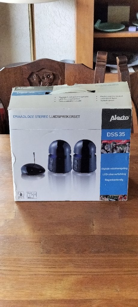 DRAADLOZE STEREO LUIDSPREKERSET MERK ALECTO DSS 35 !, Overige merken, Verzenden, Speakerset, Zo goed als nieuw