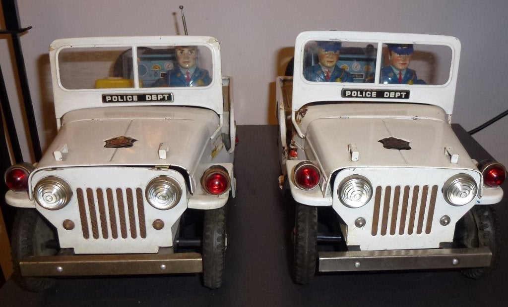 TN Nomura blikken Hotchkiss Willy's Jeep groot model 35 cm, Ophalen of Verzenden