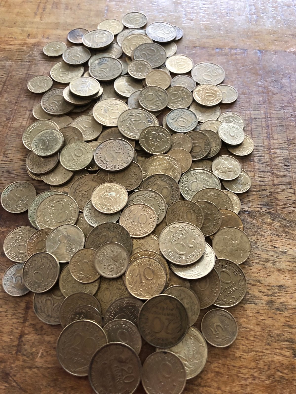Partij oude Franse munten (centimes), Ophalen of Verzenden, Frankrijk, Setje