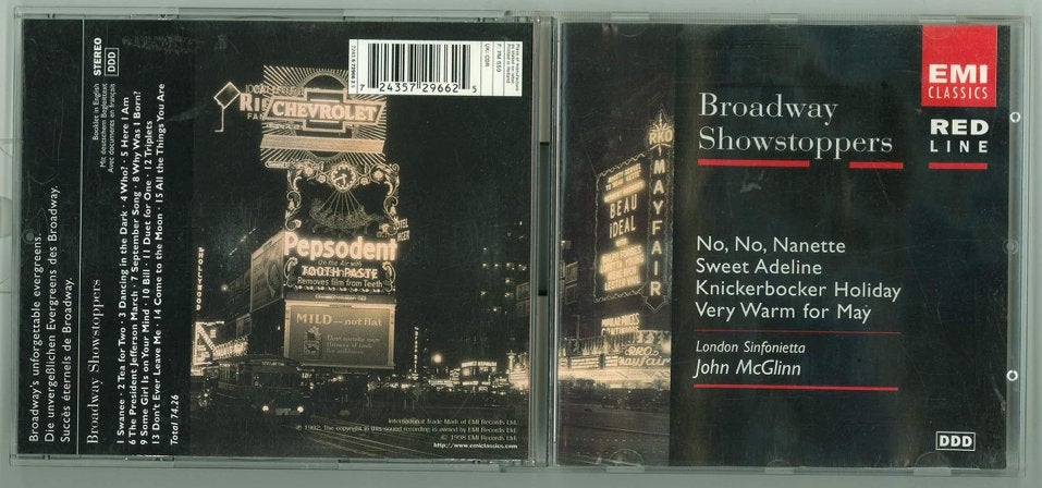 Broadway Toppers - Gershwin Bernstein Kern Hammerstein Weil, Film en Theater, Ophalen of Verzenden, Zo goed als nieuw, Verzamelalbum