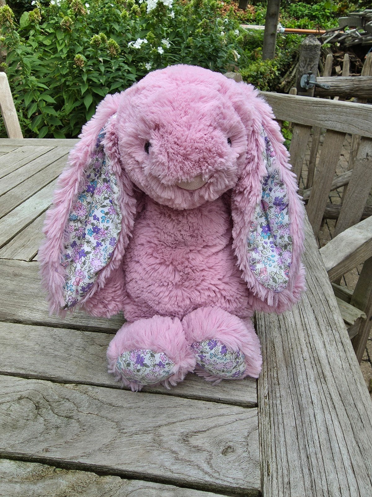 Jellycat Bashful Tulip Blossom bunny medium, Ophalen of Verzenden, Zo goed als nieuw, Konijn, Jellycat