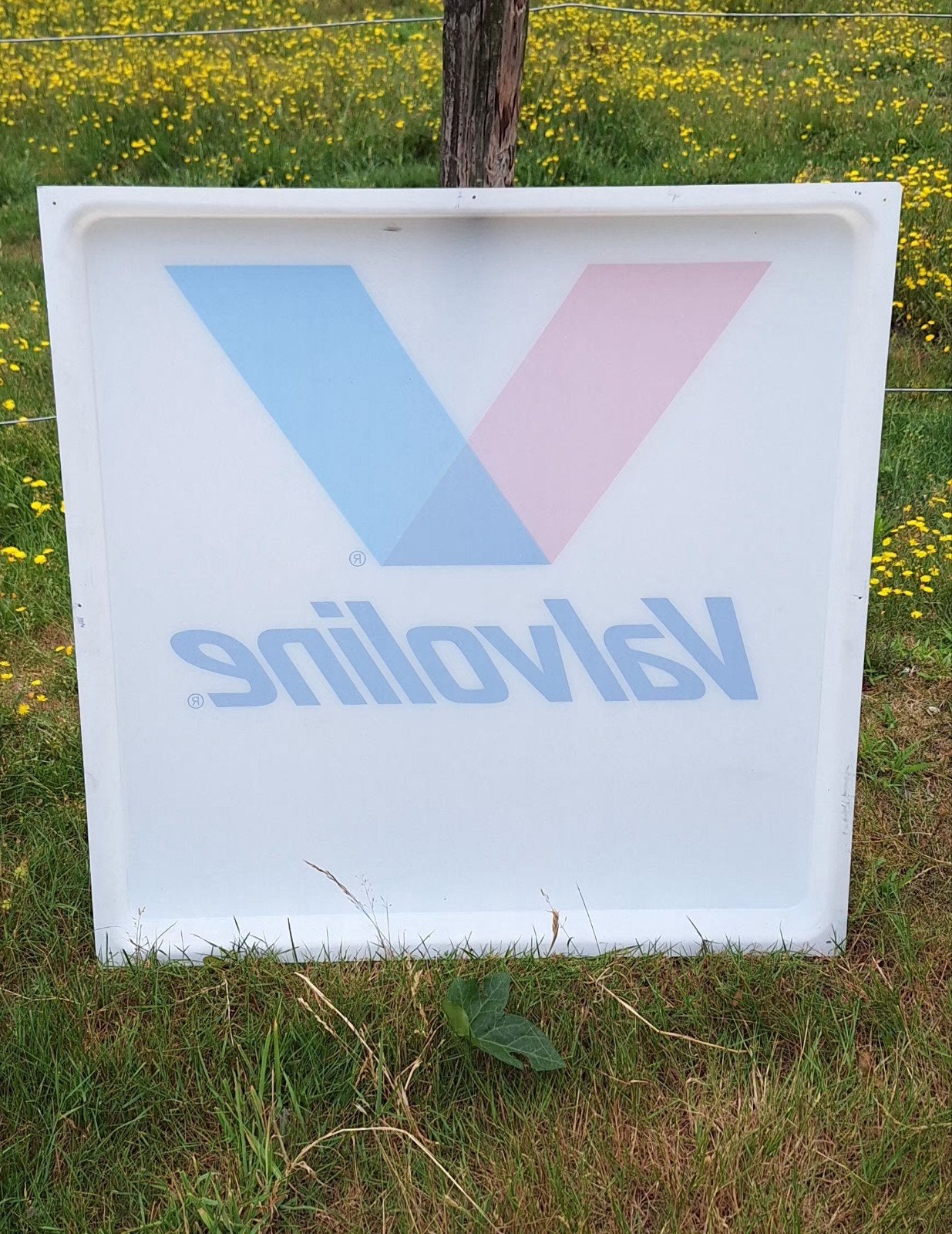 Vintage Valvoline lichtbak reclamebord️⛽️, Ophalen, Reclamebord, Gebruikt, .
