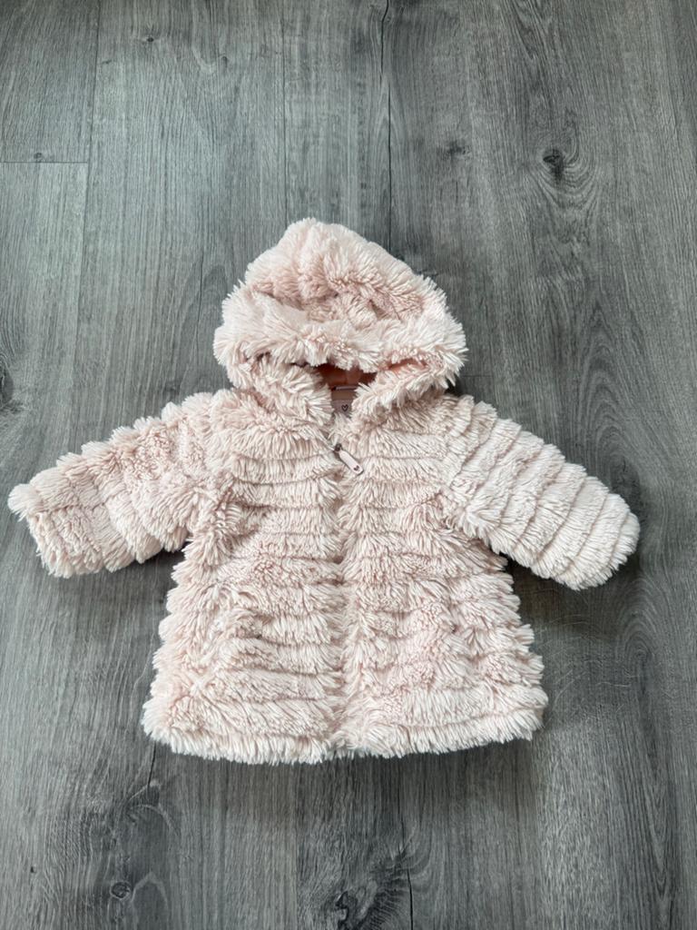 Roze teddy jasje met capuchon - Prenatal maat 56, Kinderen en Baby's, Babykleding | Maat 56, Ophalen of Verzenden, Zo goed als nieuw