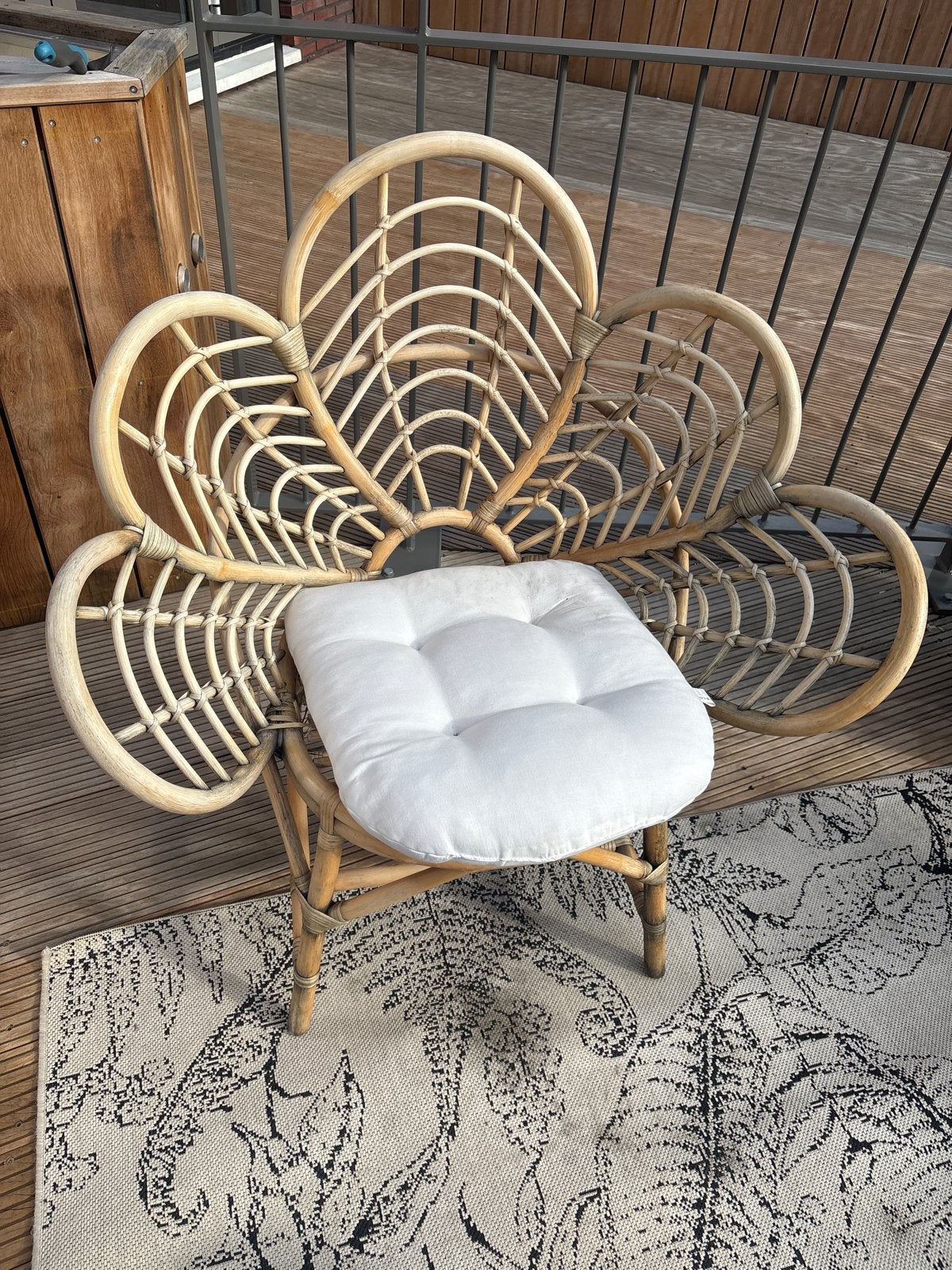 Rotan Lotus stoel (2 stuks), Huis en Inrichting, Stoelen, Ophalen, Gebruikt, Twee, Bruin