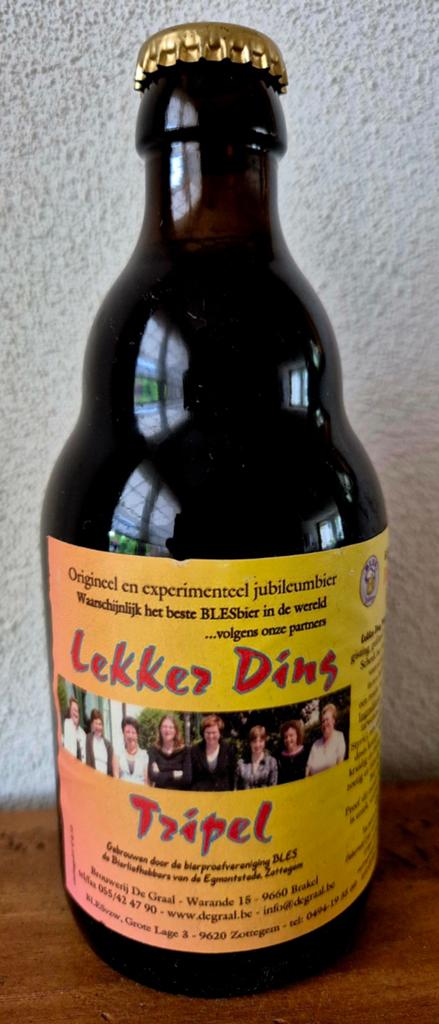 2009 oude fles tripel  LEKKER DING jubileum bier br.De Graal, Ophalen of Verzenden, Zo goed als nieuw, Flesje(s), Overige merken