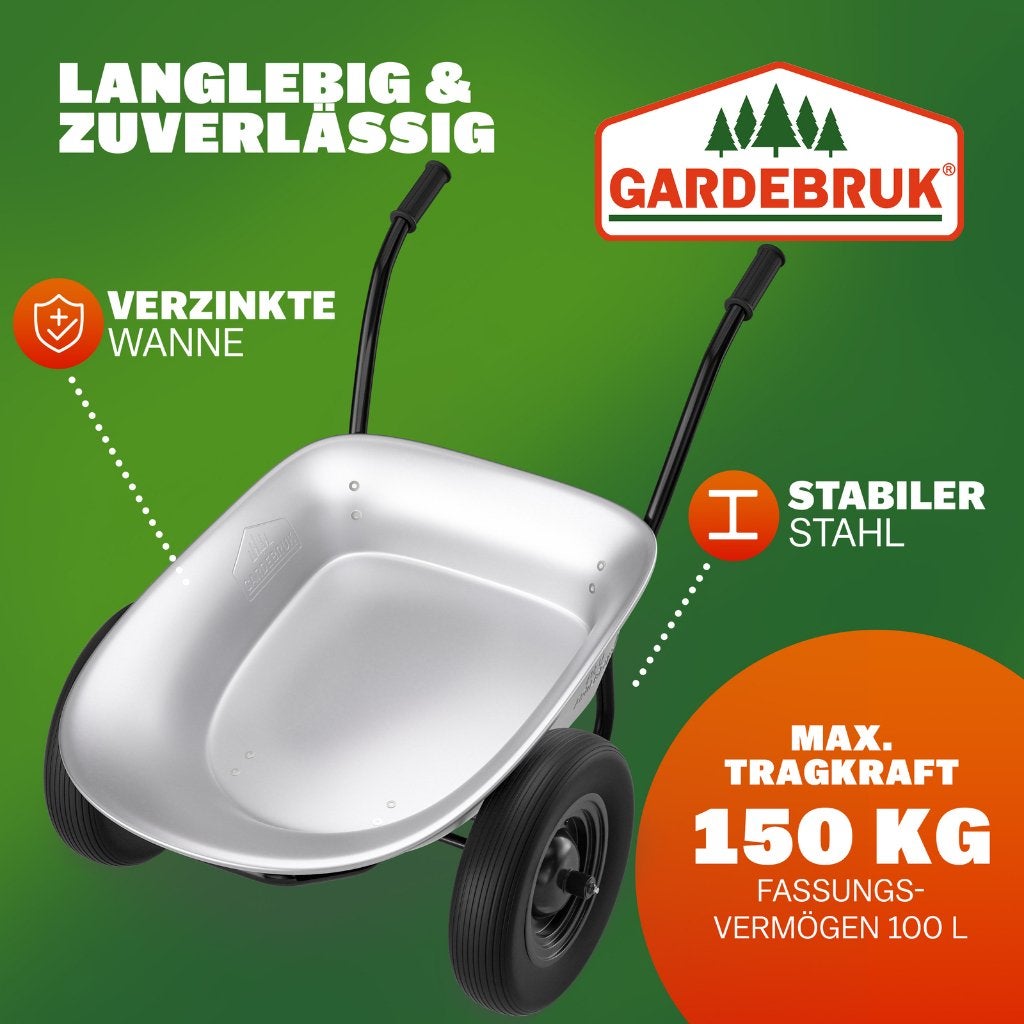 Kruiwagen handkar tuinkar met 2 wielen 100L GRATIS BEZORGD!, Overige merken, Verzenden, Nvt, Nvt
