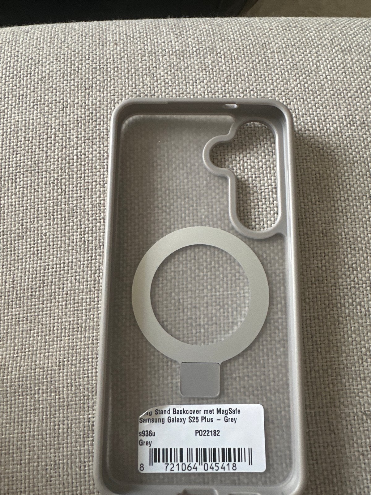 Backcover met MagSafe voor Samsung Galaxy S25Plus - Grijs, Ophalen of Verzenden, Zo goed als nieuw, Bescherming, Samsung