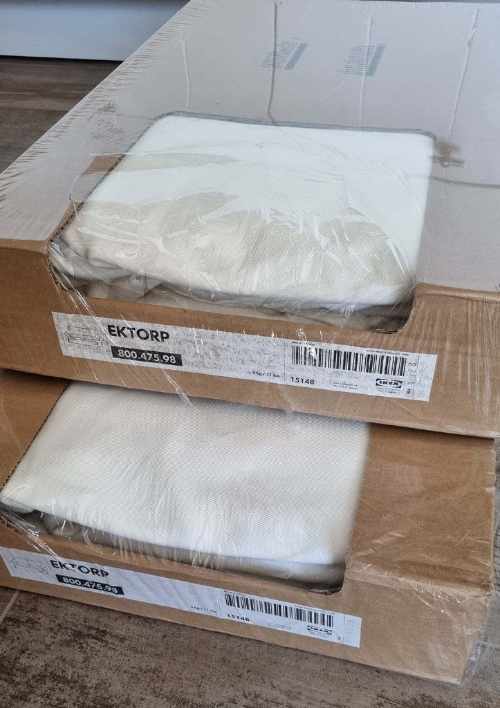 Nieuwe hoes voor 2 zitsbank EKTORP (Blekinge White), Ophalen, 150 tot 200 cm, 75 tot 100 cm, Stof