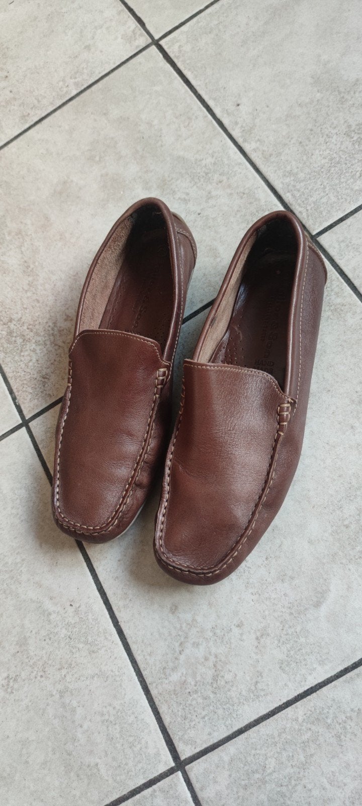 TAILOR & SON leer mocassin maat 43, Kleding | Heren, Schoenen, Ophalen of Verzenden, Zo goed als nieuw, Bruin