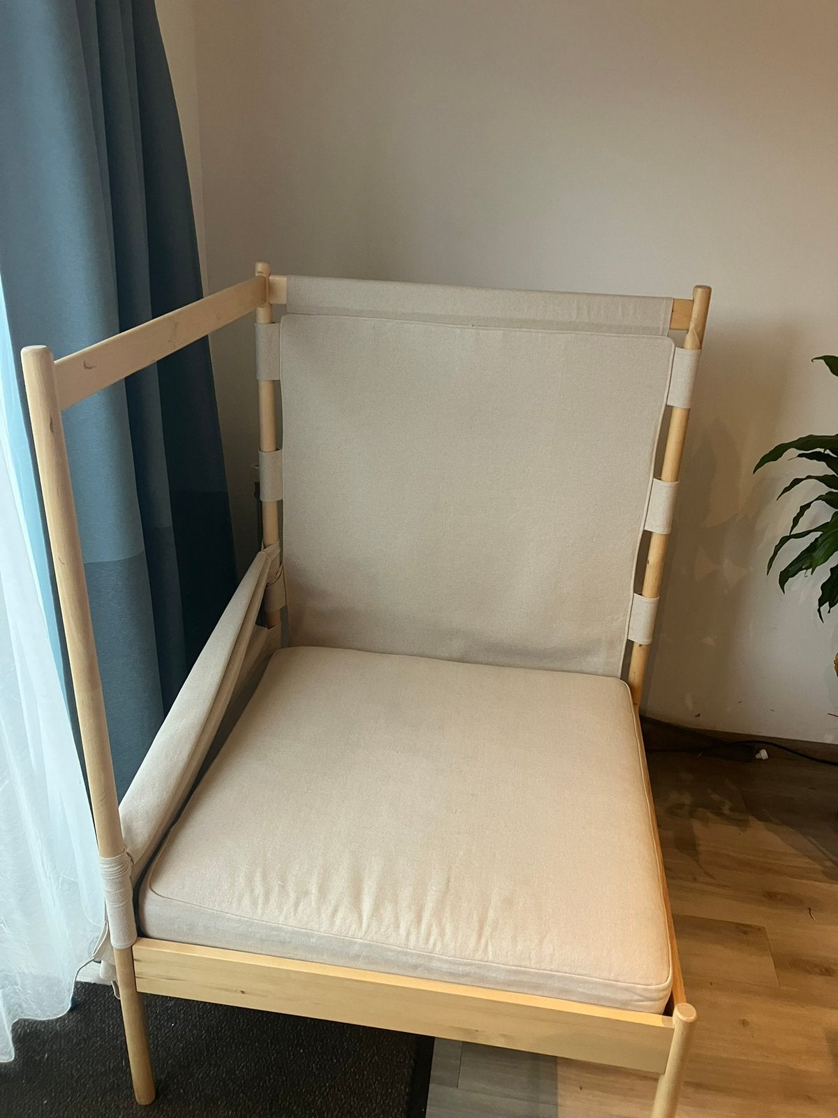 Hoek-lounge-stoel, Huis en Inrichting, Stoelen, Ophalen, Zo goed als nieuw, Hout