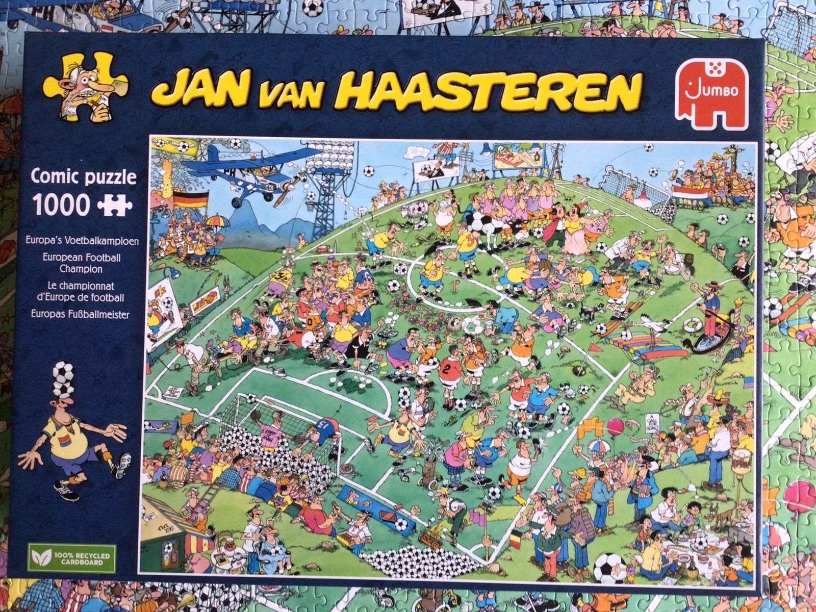 J.v.Haasteren puzzel. Europa’s Voetbalkampioen. 1000 st., Ophalen, 500 t/m 1500 stukjes, Zo goed als nieuw