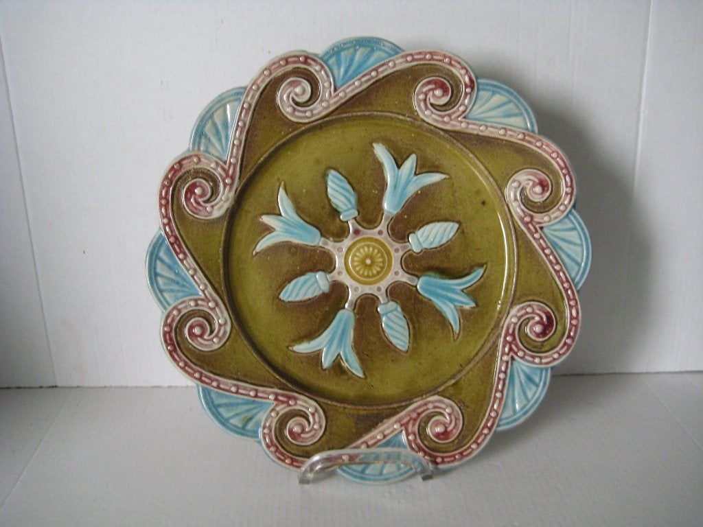 ANTIEK FRANS MAJOLICA BORD, Ophalen of Verzenden