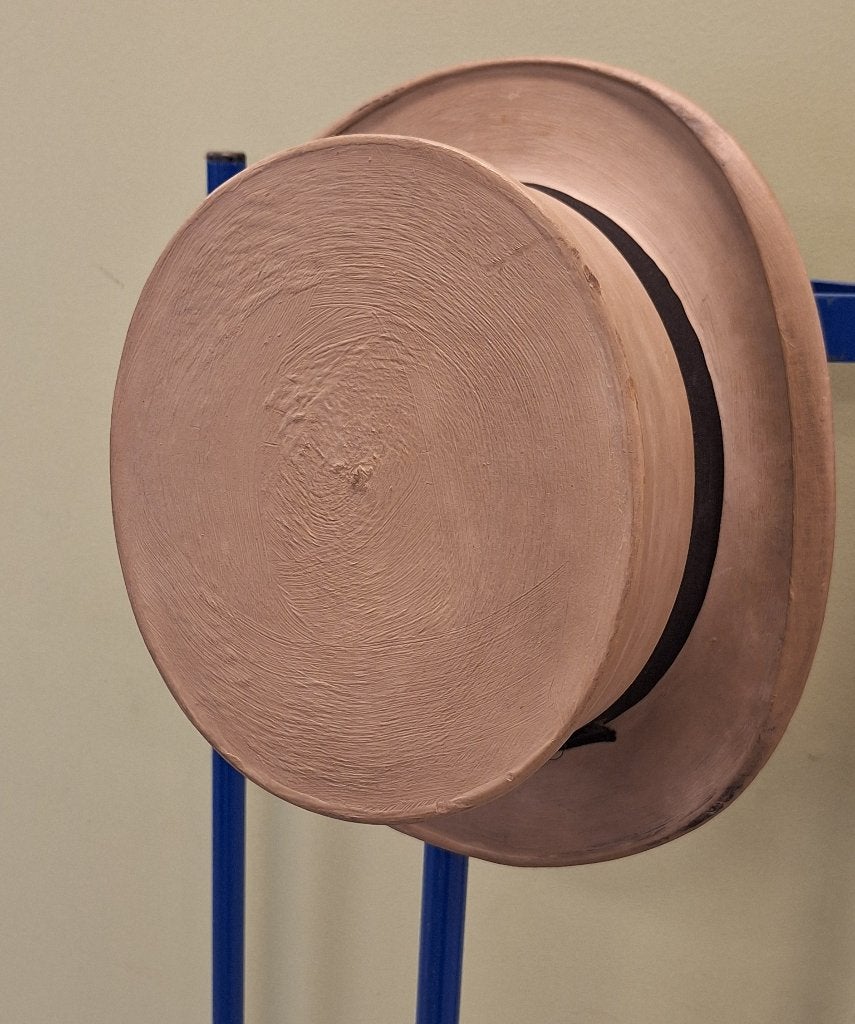 Antieke hoge hoed met originele hoedendoos, Hoed, Ophalen of Verzenden, 58 of 59 cm (L, 7¼ of ⅜ inch), Gedragen