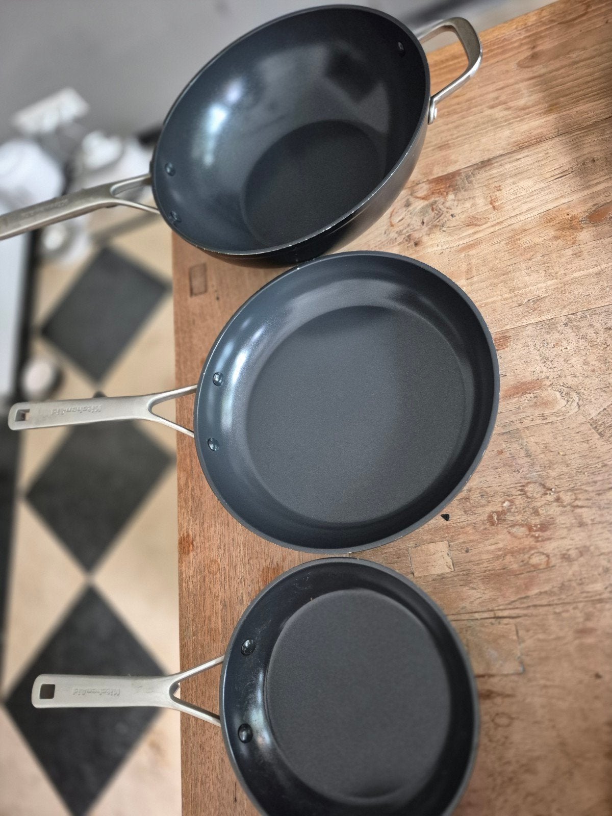 KitchenAid Pannenset: Koekenpan, Wok en Braadpan, Huis en Inrichting, Keuken | Potten en Pannen, Ophalen