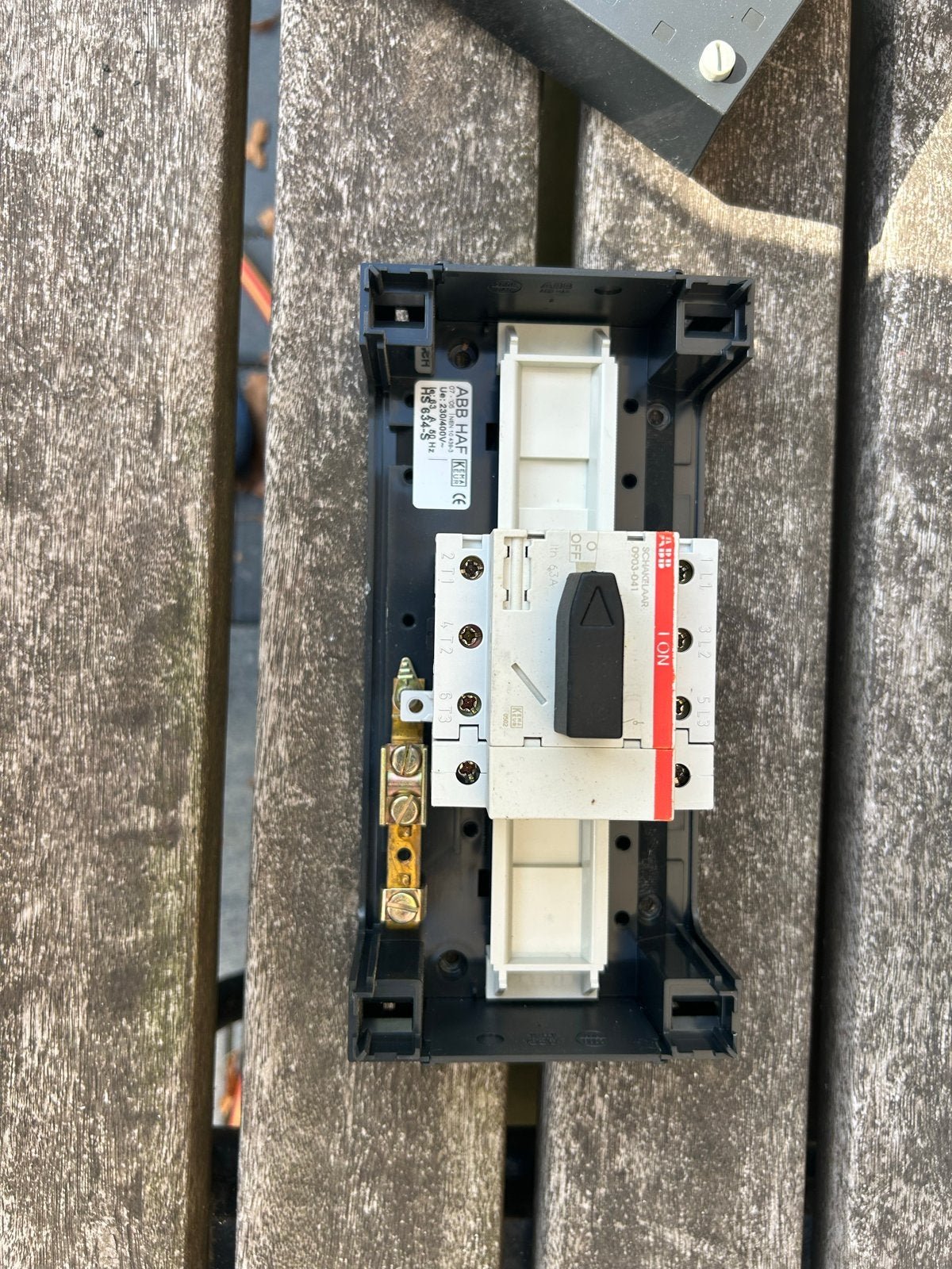ABB HAF Hoofdschakelaar 3-fase 63A, Ophalen of Verzenden, Gebruikt, ABB, Schakelaar
