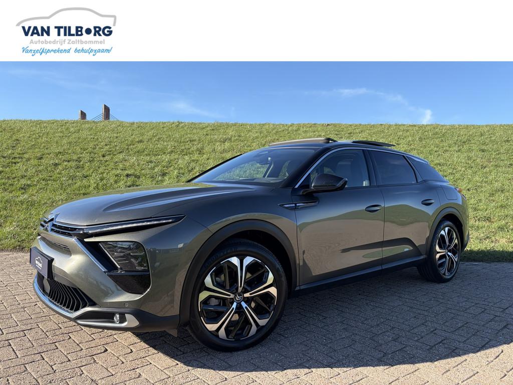 Citroën C5 X 1.6 Plug-in Hybrid 225 Max Leder | Stoel- & St, Auto's, Citroën, Gebruikt, Zwart, 4 cilinders, Leder