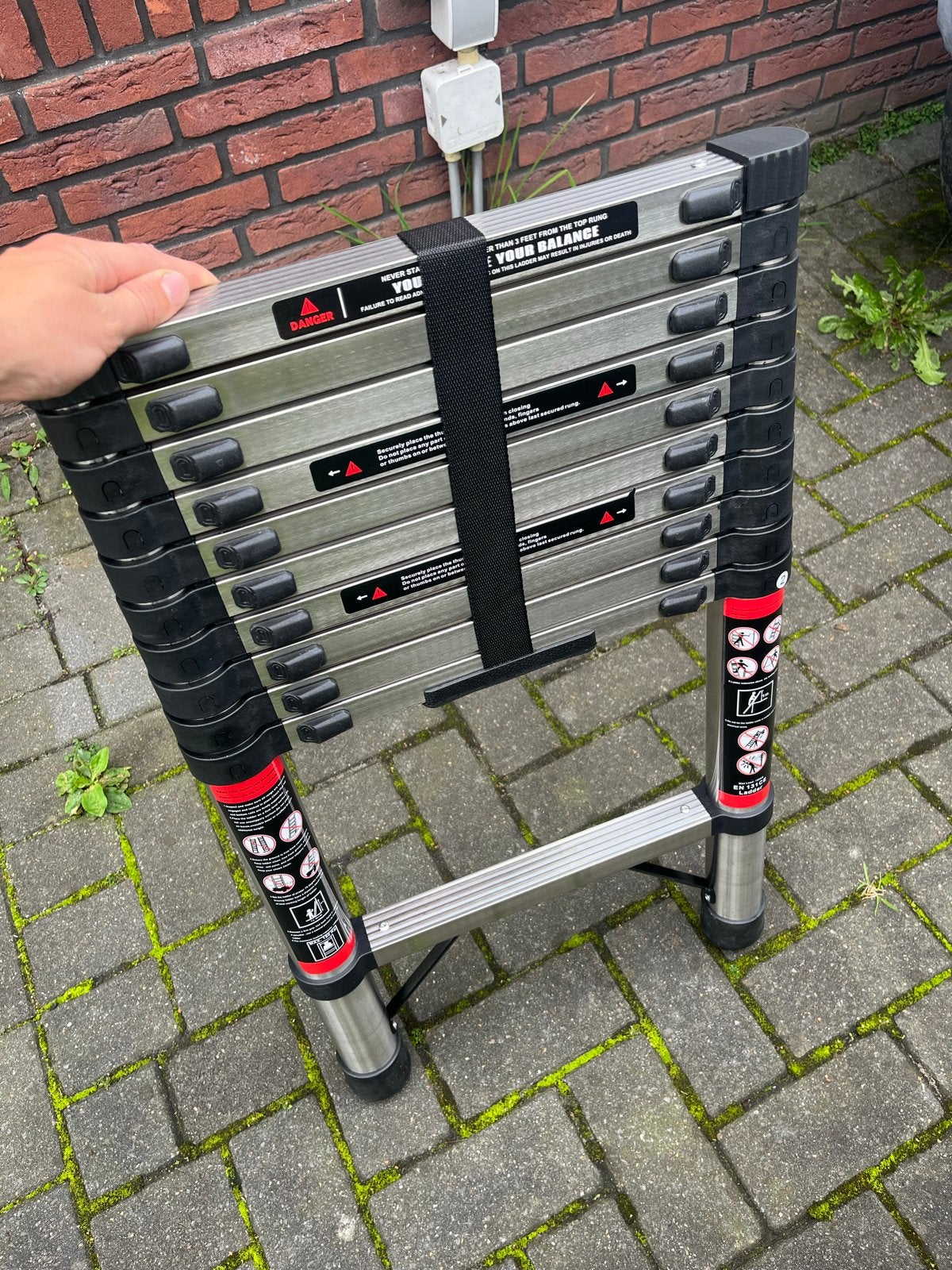 Telescoopladder 3.2m - Compact en Handig, Doe-het-zelf en Verbouw, Nieuw, Ophalen of Verzenden, Ladder, Opvouwbaar of Inschuifbaar