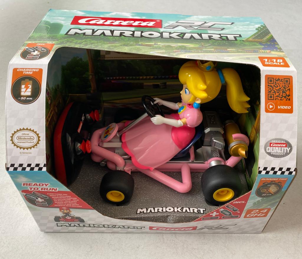 Carerra Mario Kart Peach RC afstandbestuurbare auto, Nieuw, Auto onroad, Overige schalen, Ophalen