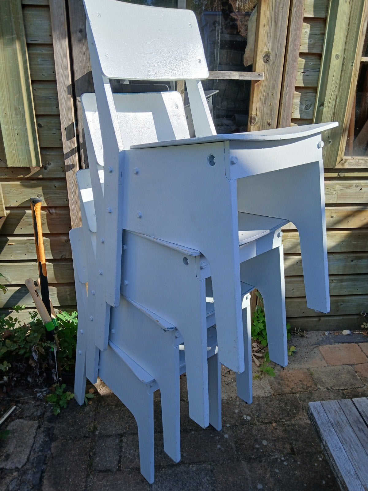 Piet Hein Eek Crisis stoel, Ophalen, Gebruikt, Wit, Design, Industrieel
