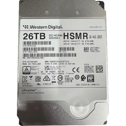 WD DC HC 695 26TB (20 op voorraad), Zo goed als nieuw, Desktop, WD, WD Nederland