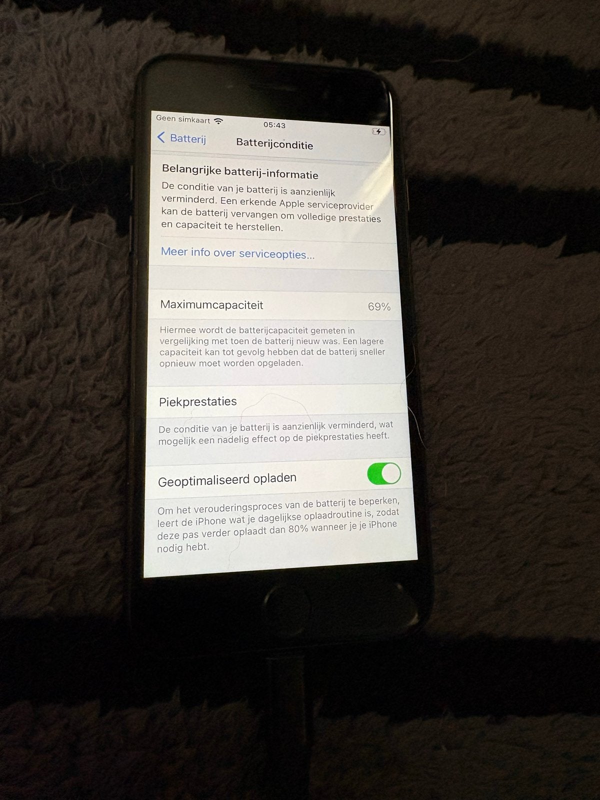 iPhone 7 Zwart 32GB - Batterij 69%, Telecommunicatie, Mobiele telefoons | Apple iPhone, Gebruikt, Zwart, 32 GB, Ophalen of Verzenden