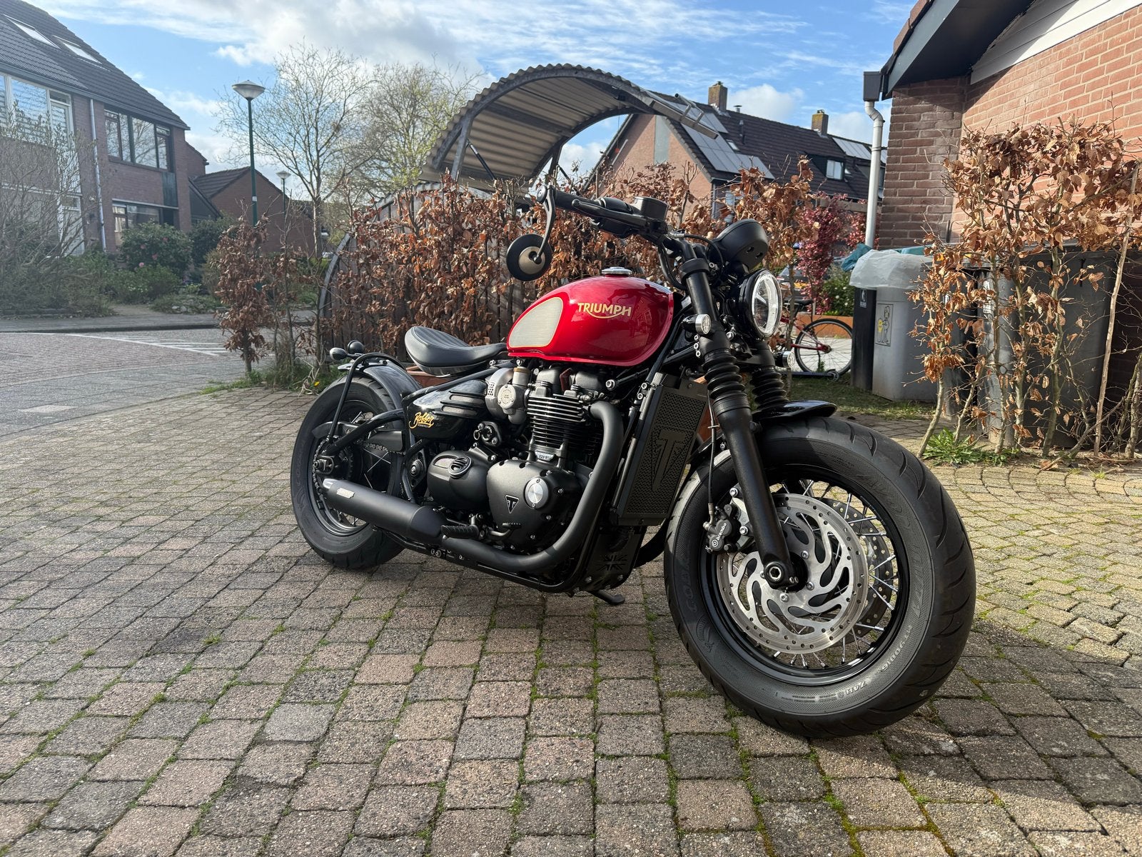 Triumph Bonneville Bobber goldline 2022, Motoren, Motoren | Triumph, 2 cilinders, Gebruikt, Particulier, Meer dan 35 kW