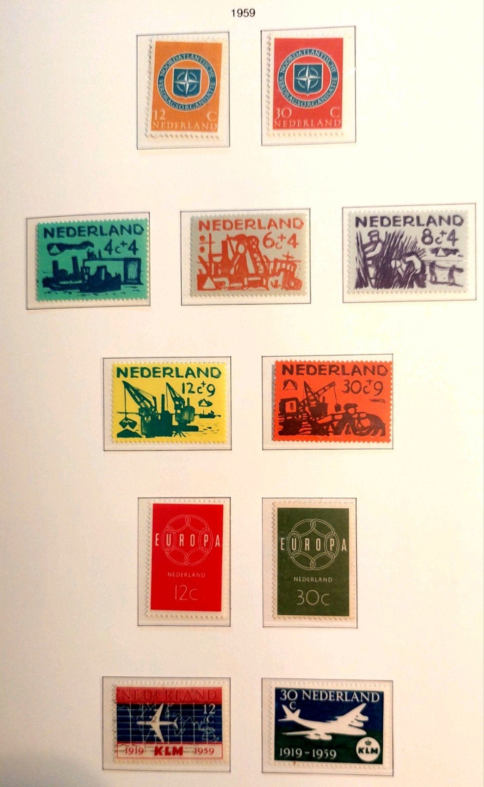 Postzegels Nederland jaar 1959 postfris., Ophalen of Verzenden, Na 1940, Postfris
