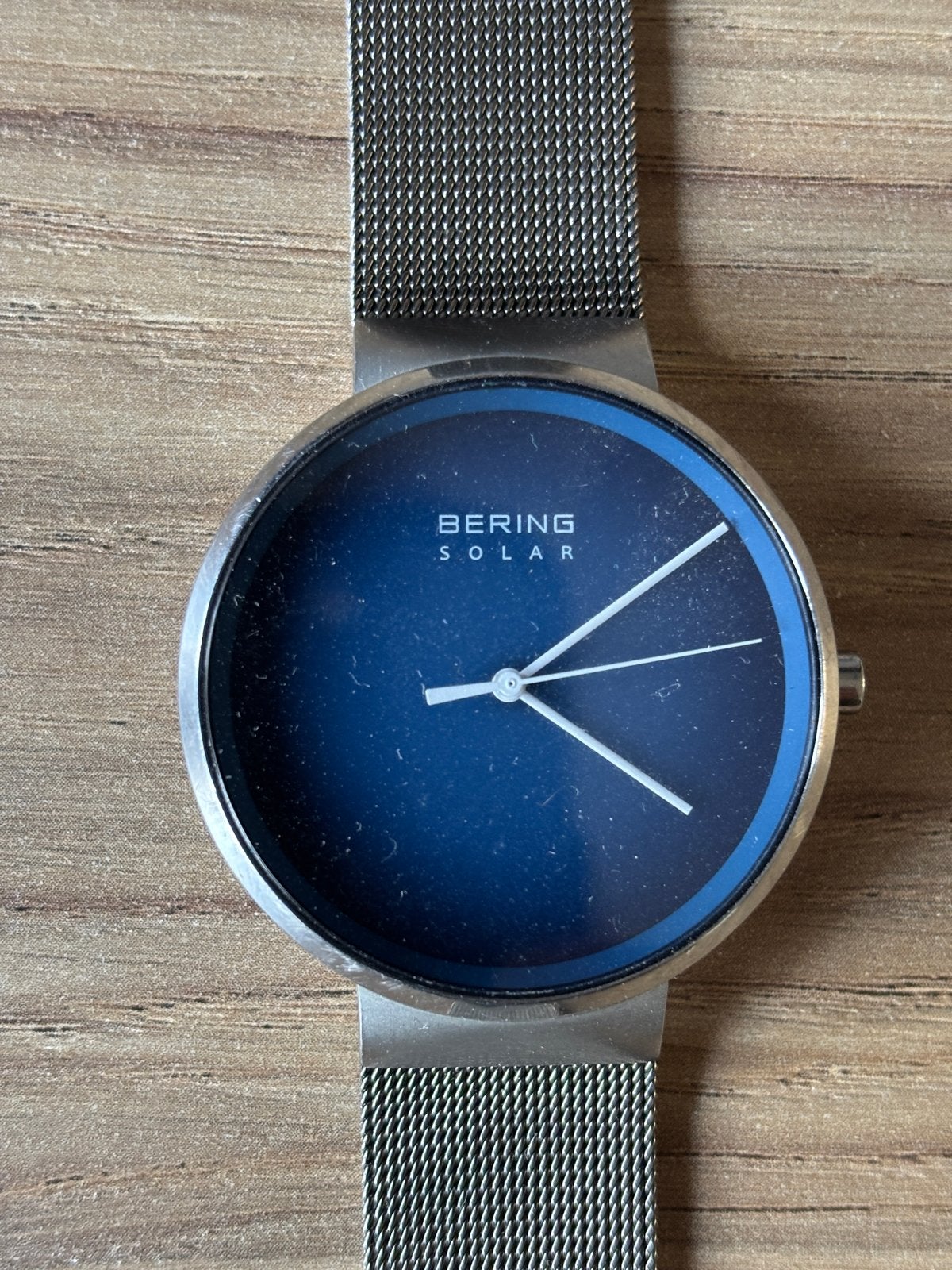 Bering Solar Horloge 14339-307 met Blauwe Wijzerplaat, Overige merken, Gebruikt, Staal, Polshorloge