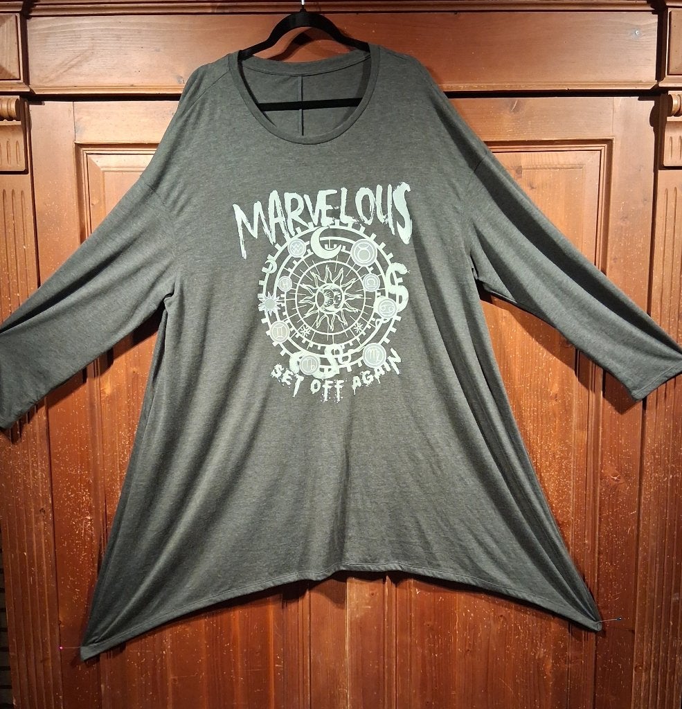 Grijze gothic punten tuniekjurk Oversized, Ophalen of Verzenden, Nieuw, Grijs, Jurk