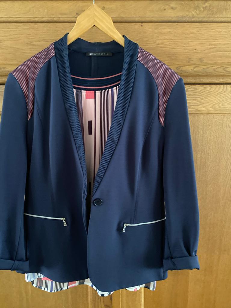 Expresso blazer met top, maat 44, Blauw, Maat 42/44 (L), Ophalen of Verzenden, Zo goed als nieuw