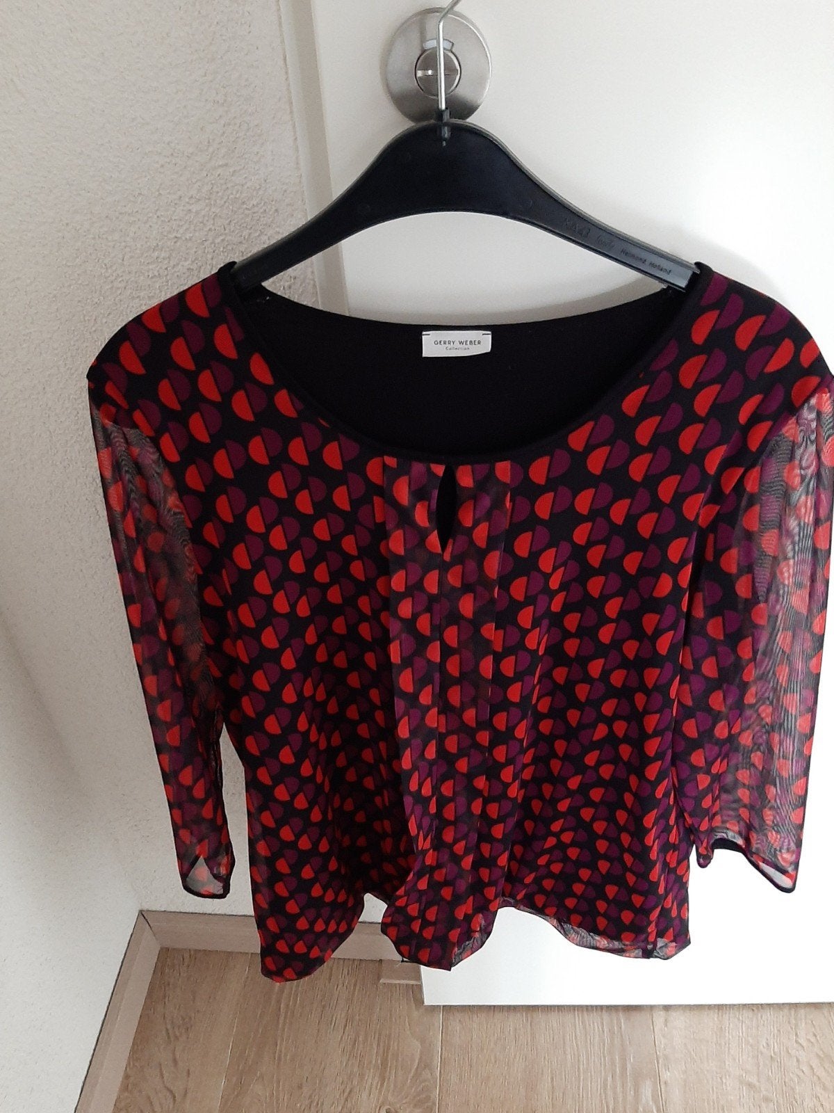 Zwart Gerry Weber blouse maat 40, Maat 38/40 (M), Zwart, Ophalen of Verzenden, Zo goed als nieuw