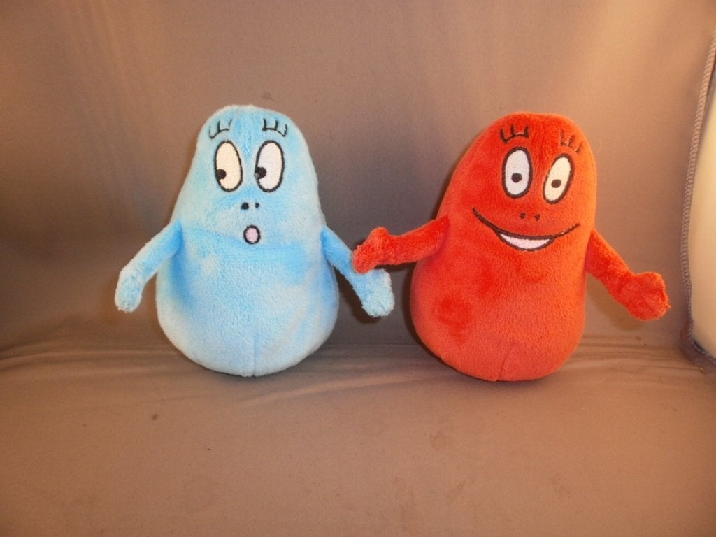 Barbapapa blauw barbabenno en rood barbaborre 13 cm velours, Overige merken, Overige karakters, Nieuw, Ophalen of Verzenden