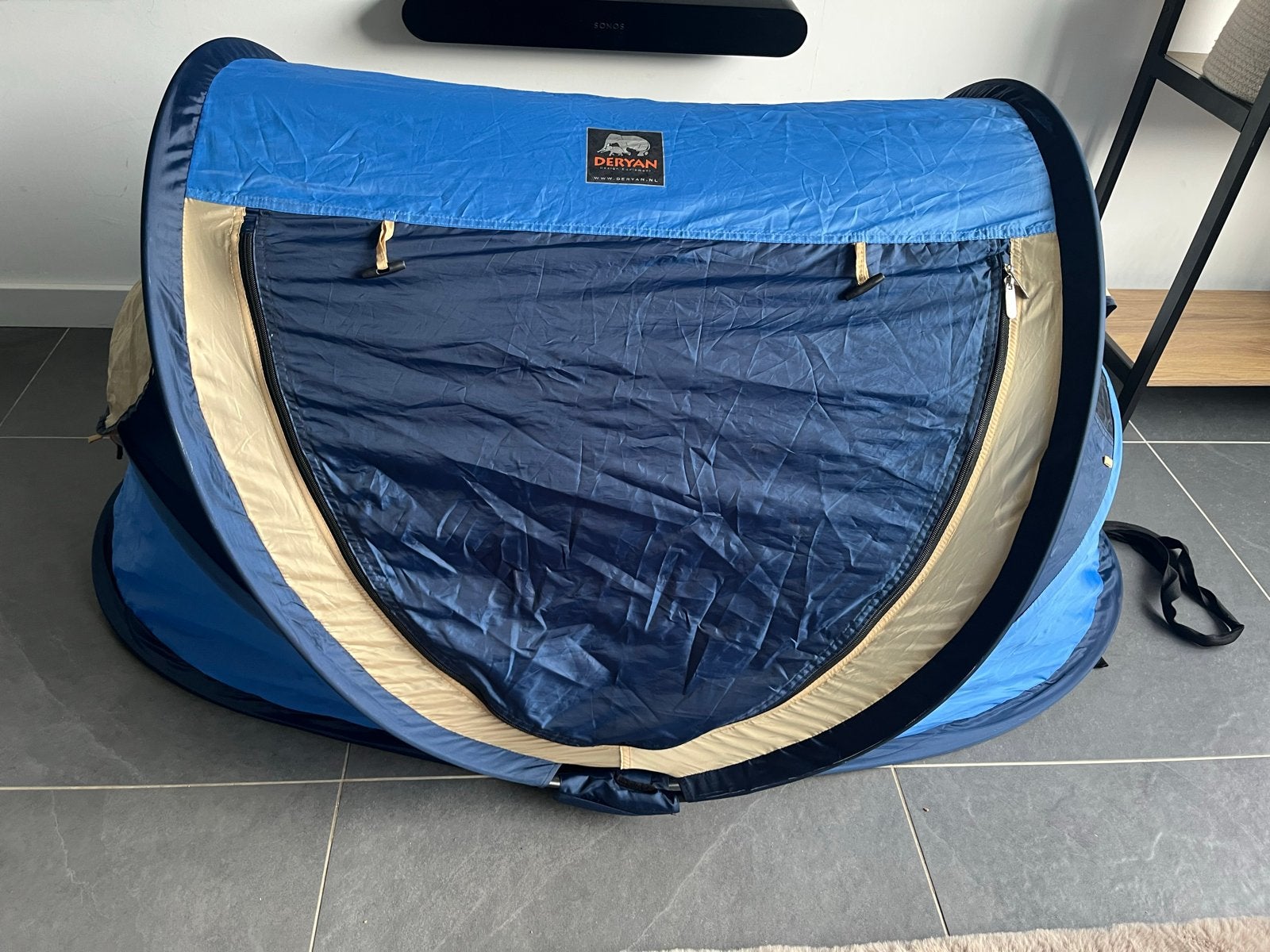 Deryan Peuter Luxe Slaaptentje - Blauw, Ophalen, Gebruikt