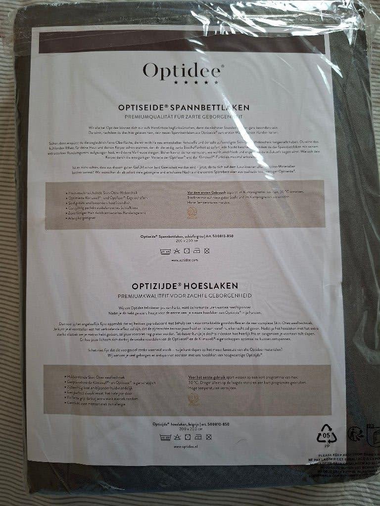 Verkoelend! Nieuw Optidee Optizijde Hoeslaken 200x200 grijs, Hoeslaken of Sloop, Overige materialen, Grijs, Nieuw