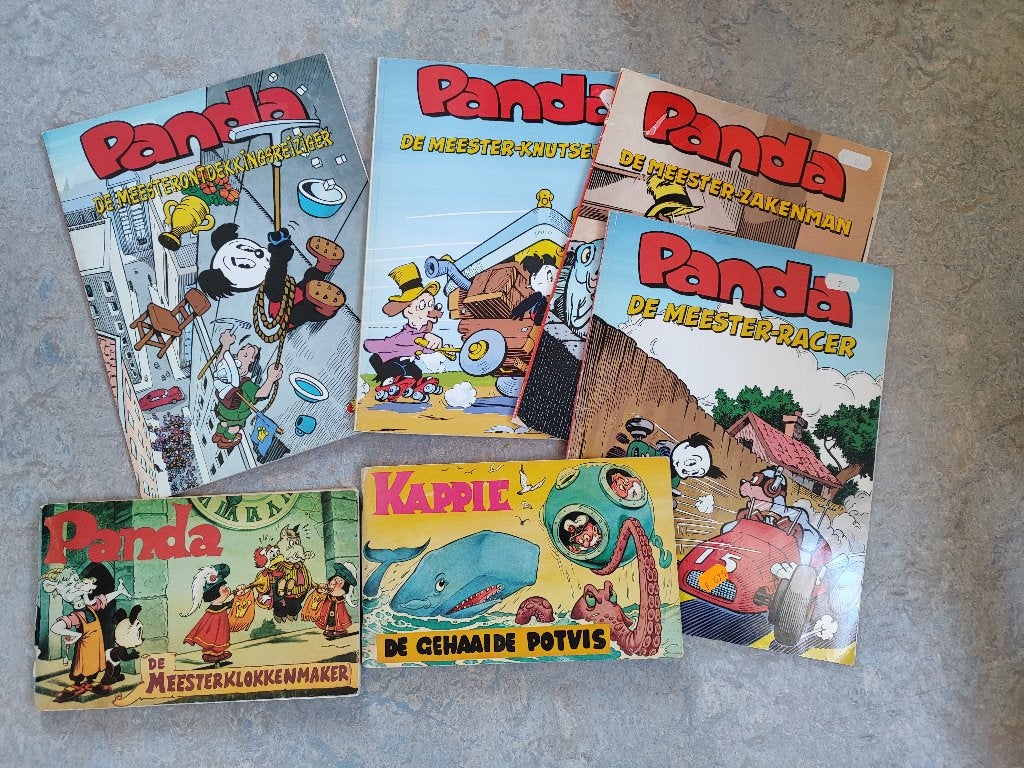 Panda en Kappie stripboeken - 6 stuks, Gelezen, Marten Toonder, Ophalen of Verzenden, Meerdere stripboeken