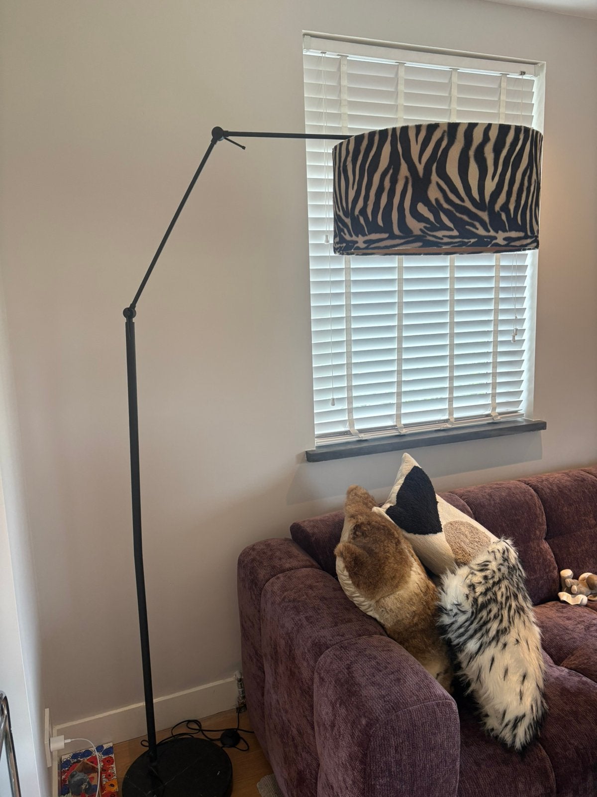 Vloerlamp zwart zebra, Ophalen, Gebruikt, 150 tot 200 cm