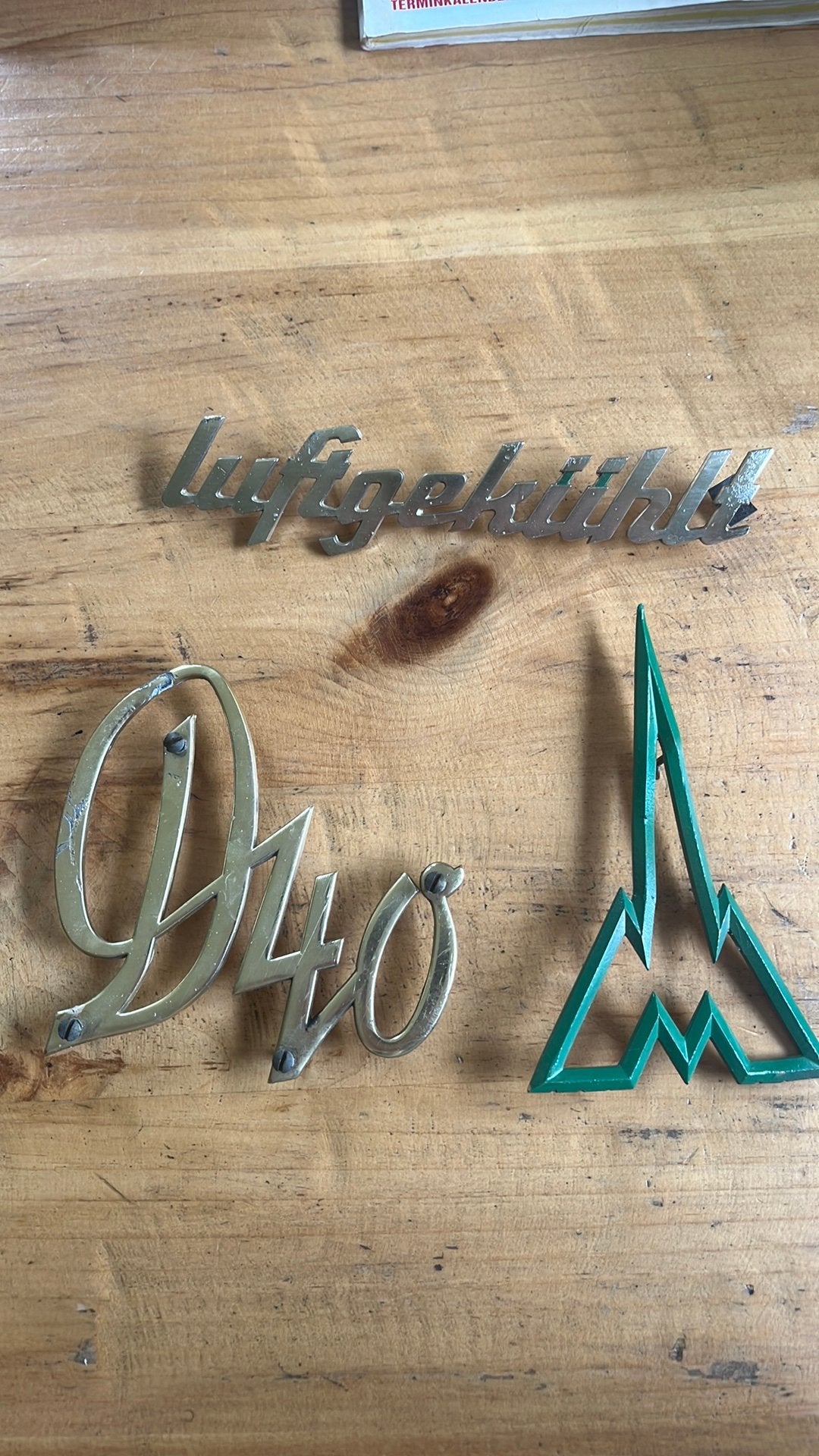 Deutz D40 'luftgekühlt' en logo Magirus emblemen, Ophalen, Gebruikt