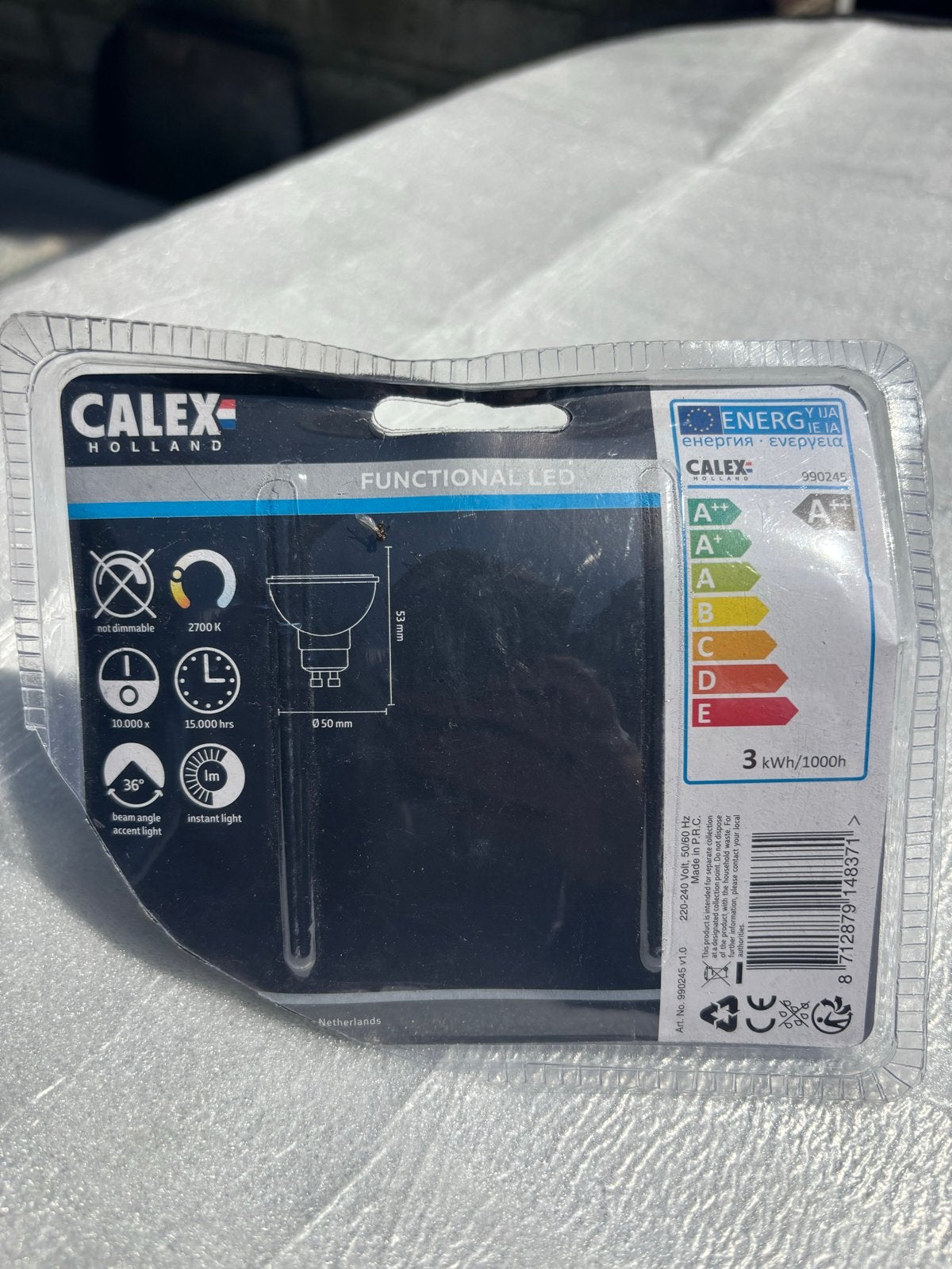Calex LED GU10 Lampen - Warm Wit, Niet Dimbaar (2 stuks), Huis en Inrichting, Lampen | Losse lampen, Led-lamp, GU10, Ophalen of Verzenden