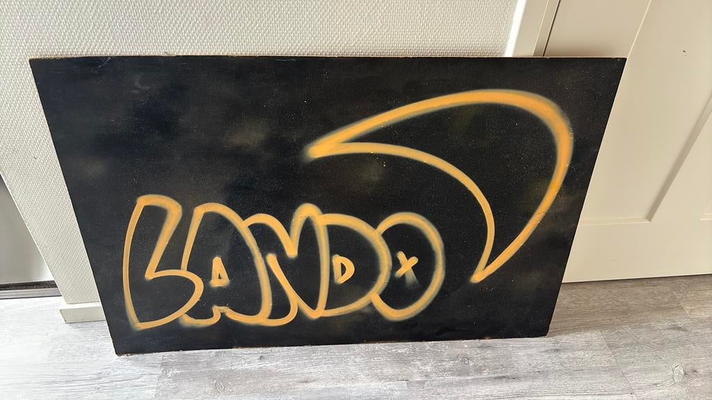 Handgemaakte graffiti plaat Lando Norris, Ophalen, Nieuw, Auto's