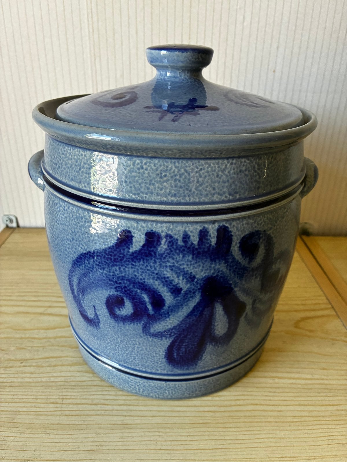 Vintage Westerwald Keulse Pot - Blauw Keramiek, Ophalen of Verzenden