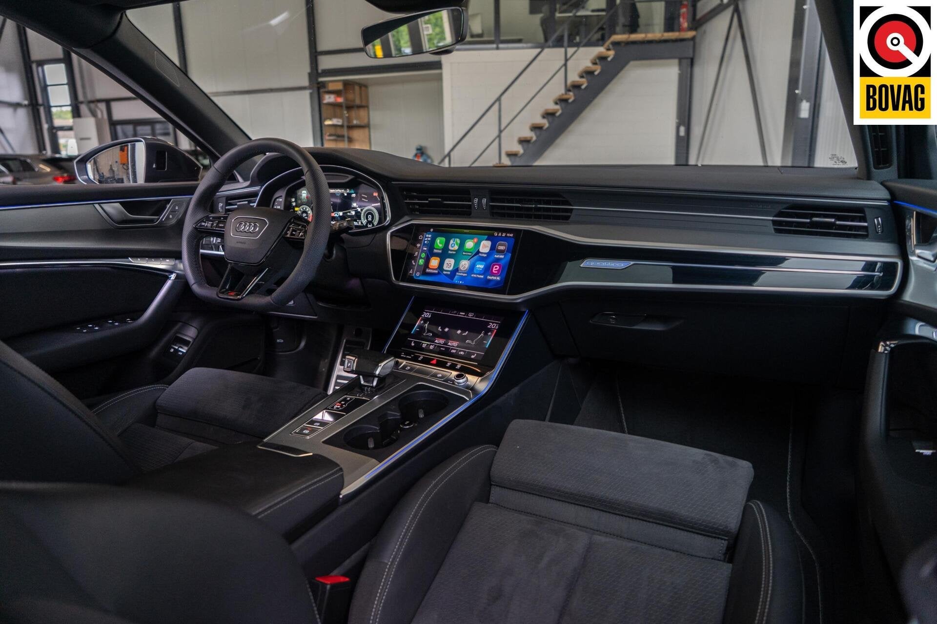 Audi A6 Avant 55 TFSI e quattro Competition S-line 367 pk |, Gebruikt, 4 cilinders, Leder en Stof, Plug-in hybride